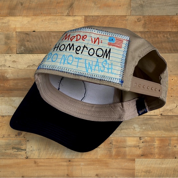 b2ss Homeroom Hat With Pencil Khaki/Navy OSFA - Picture 2 of 3